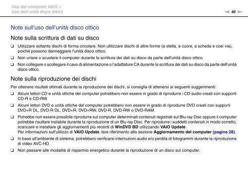 Sony VGN-FW5JTF - VGN-FW5JTF Mode d'emploi Italien