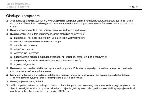 Sony VGN-FW5JTF - VGN-FW5JTF Mode d'emploi Polonais