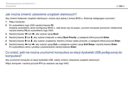 Sony VGN-FW5JTF - VGN-FW5JTF Mode d'emploi Polonais