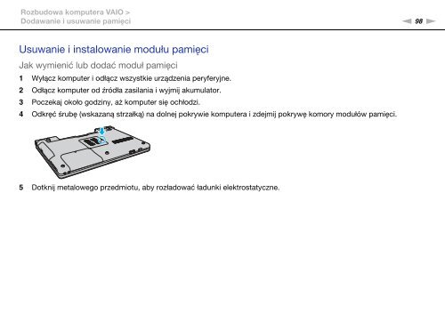 Sony VGN-FW5JTF - VGN-FW5JTF Mode d'emploi Polonais