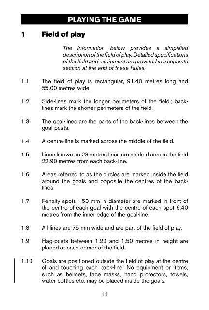 FIH Rules of Hockey 2017