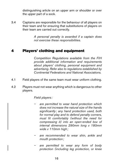 FIH Rules of Hockey 2017