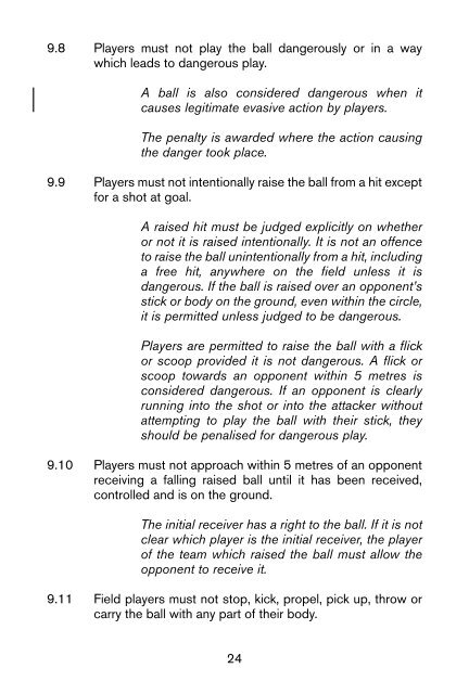 FIH Rules of Hockey 2017