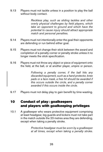 FIH Rules of Hockey 2017