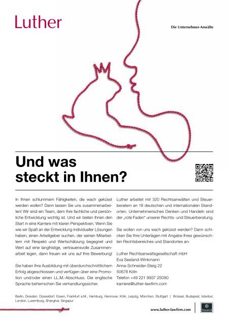 Und was steckt in Ihnen? - Bewerberportal der Bucerius Law School