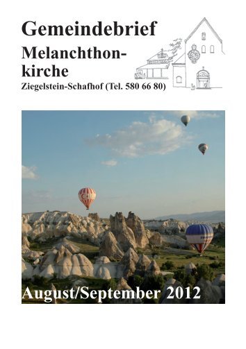 August / September 2012 (PDF) - Melanchthonkirche Ziegelstein
