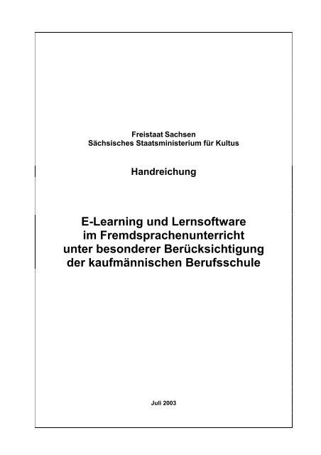 Handreichung E-Learning und Lernsoftware im ...