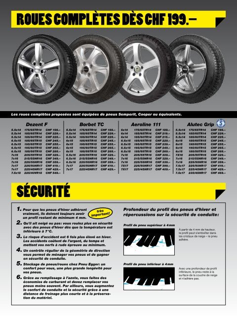 5.Stockage de pneus/roues chez Pneu Egger