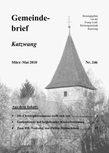 Gemeinde - Evangelisch-Lutherische Kirchengemeinde Katzwang