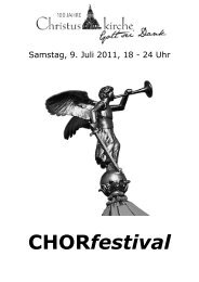 Programm - Kantorat an der Christuskirche Mannheim