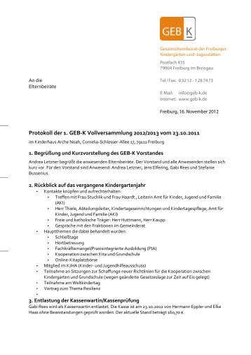 Protokoll der Vollversammlung am 23.10.2012 - GEB-K