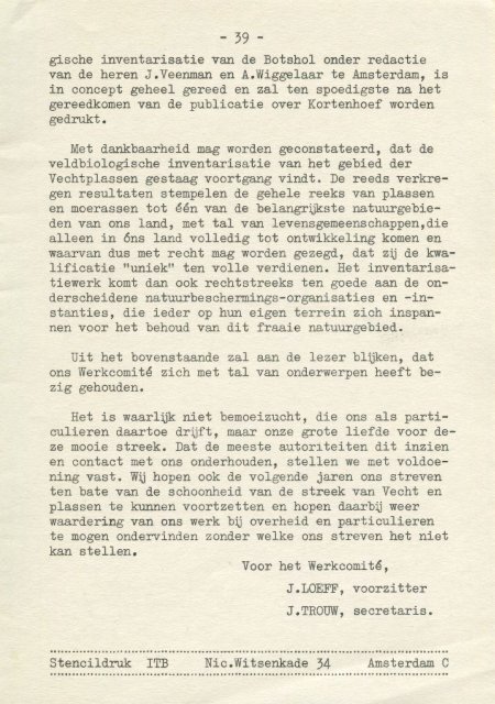 Verslag commissie Vecht en Plassengebied 1952-1955