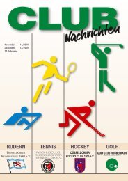 RUDERN TENNIS HOCKEY GOLF - CLUB Nachrichten