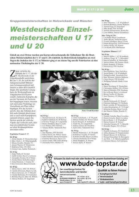 Budoka 04 2007 - Dachverband für Budotechniken Nordrhein ...