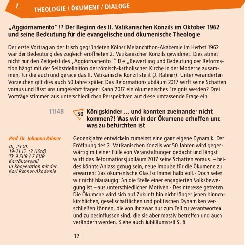 Programm 2|2012 - Melanchthon-Akademie