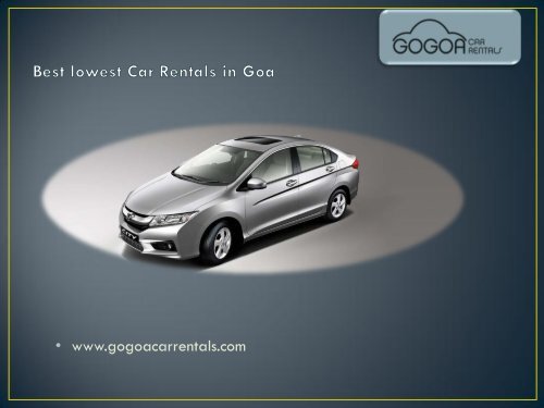 Car Rentals In North Goa