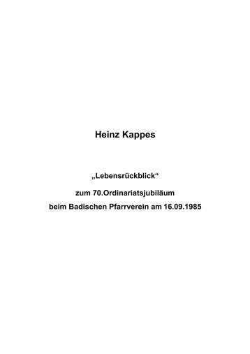 T-0091 - Lebensrückblick - Heinz Kappes