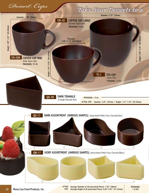 PRODUCT CATALOG - Mona Lisa Food Products, Inc.