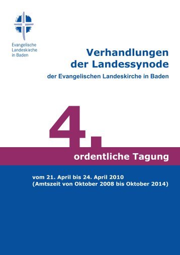 Verhandlungen der Landessynode - Evangelische Landeskirche in ...