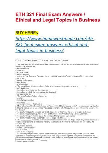 business law and ethics final exam Business structures: corporate law and forms of 4/3 second legal ethics case study 4//8 exam ii 4/10 source of contract law: ucc final exam. business law and ethics final exam Business structures: corporate law and forms of 4/3 second legal ethics case study 4//8 exam ii 4/10 source of contract law: ucc final exam.