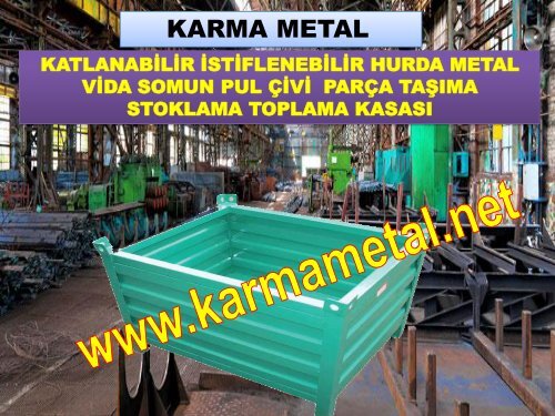 KARMA METAL boru fittings parcalar manson flans vana musluk ureticiler icin metal tasima kasalari Yan sanayi yedek parca tasima kasasi