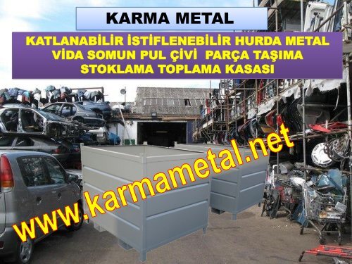 KARMA METAL boru fittings parcalar manson flans vana musluk ureticiler icin metal tasima kasalari Yan sanayi yedek parca tasima kasasi