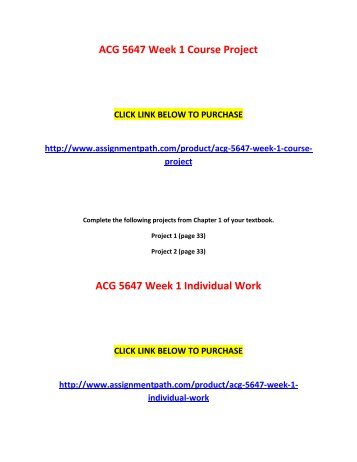 ACG 5647 Assignments