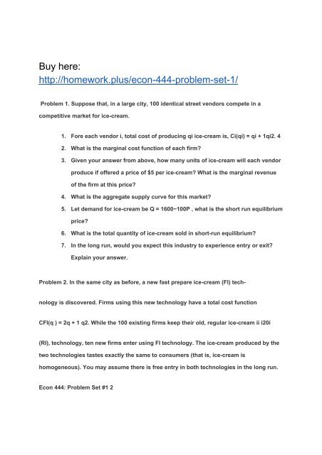 Econ 444 Problem Set #1