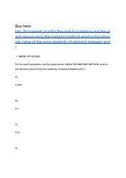 For the next 6 questions, use the graph above. USING THE MIDPOINT METHOD, what is the absolute value of the price elasticity of demand between and