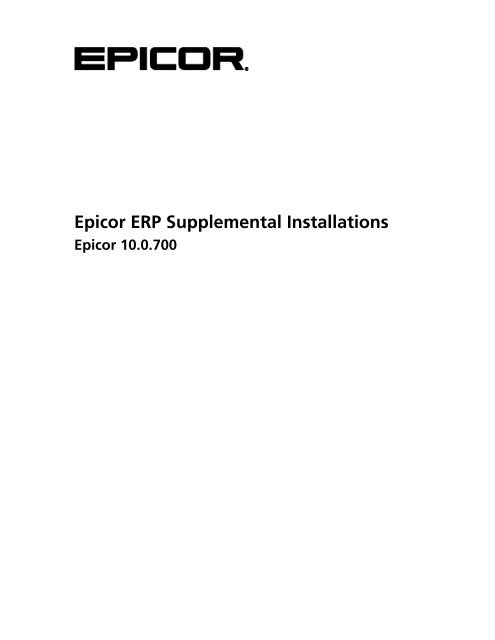 Epicor10_SupplementalInstall_100700