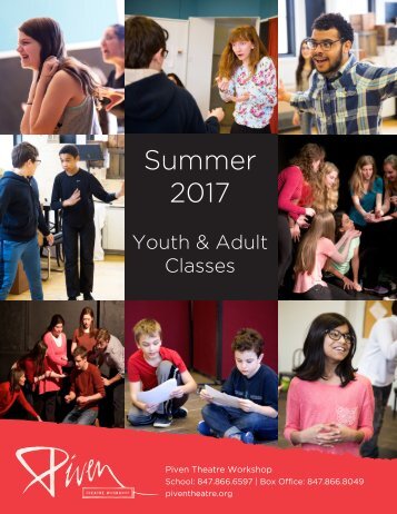 Piven Theatre Workshop Summer 2017 Class Brochure pages