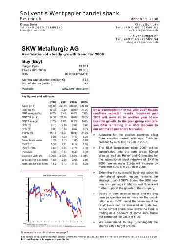 SKW Metallurgie AG - Solventis AG