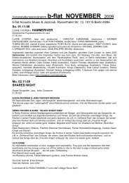 PDF Programm November 2009 - b-flat