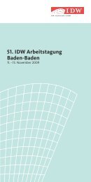 51. IDW Arbeitstagung Baden-Baden
