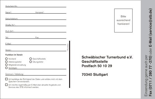 STB-Serviceheft 2012 - Schwäbischer Turnerbund