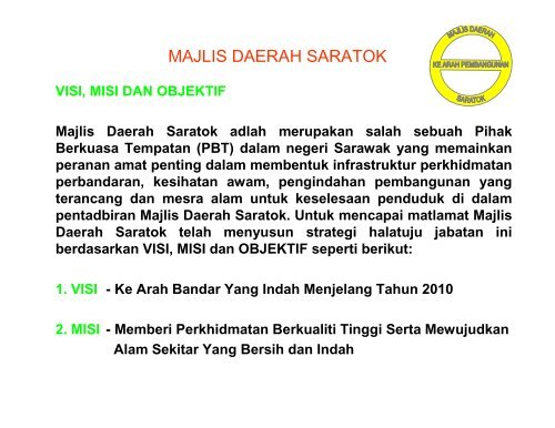 taklimat bersama yang berhormat - Majlis Daerah Saratok