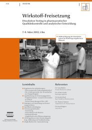 Wirkstoff-Freisetzung Dissolution Testing in pharmazeutischer - Sotax