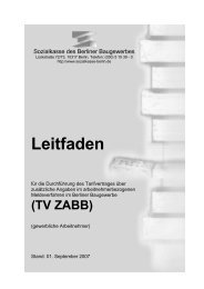 Leitfaden TV ZABB - Sozialkasse des Berliner Baugewerbes