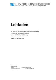 Leitfaden - Sozialkasse des Berliner Baugewerbes