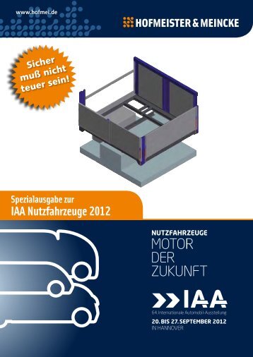 Spezialausgabe zur IAA Nutzfahrzeuge 2012 - Hofmeister & Meincke