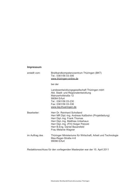 Anlagen - Breitbandkompetenzzentrum Thüringen