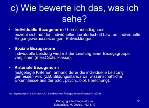 Pädagogische Diagnostik oder - Diagnostik im Schulalltag