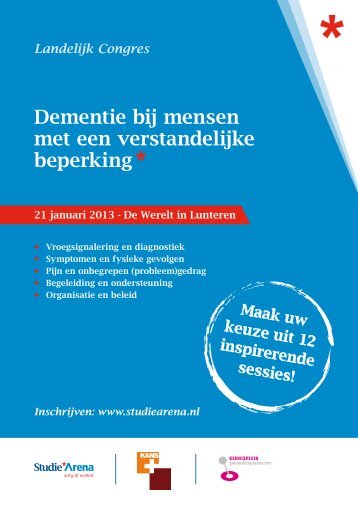 Dementie bij mensen met een verstandelijke beperking - StudieArena