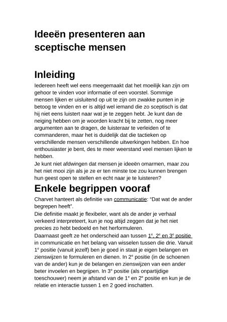 Beste Ideeën presenteren aan sceptische mensen Inleiding Enkele - Iep IR-96