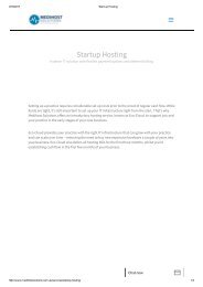 Start-up Hosting