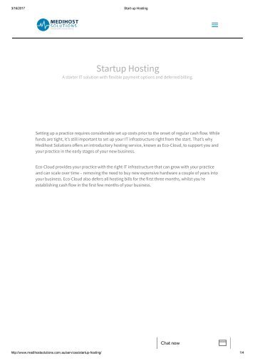 Start-up Hosting