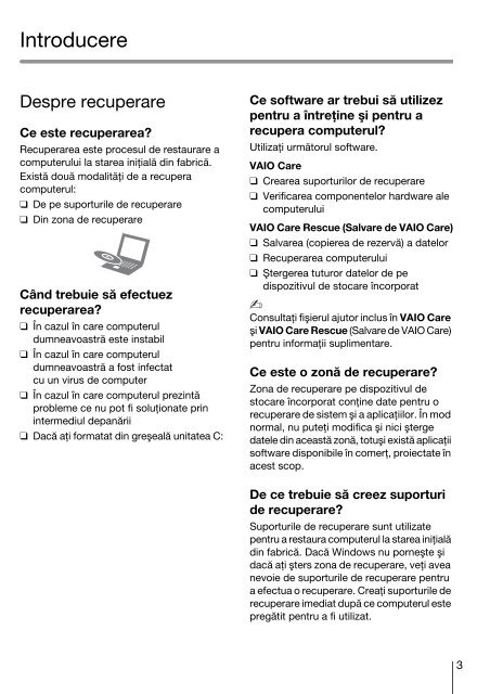 Sony VPCEJ2B1E - VPCEJ2B1E Guide de d&eacute;pannage Roumain