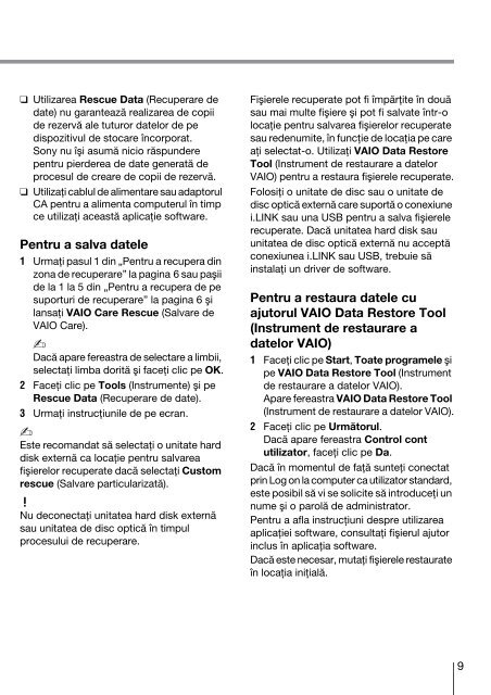 Sony VPCEJ2B1E - VPCEJ2B1E Guide de d&eacute;pannage Roumain