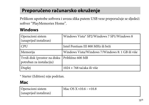 Sony DSC-H300 - DSC-H300 Mode d'emploi Bosniaque