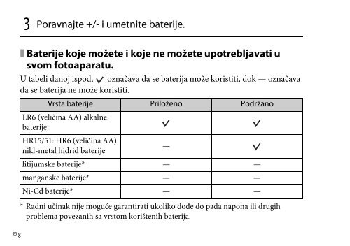 Sony DSC-H300 - DSC-H300 Mode d'emploi Bosniaque